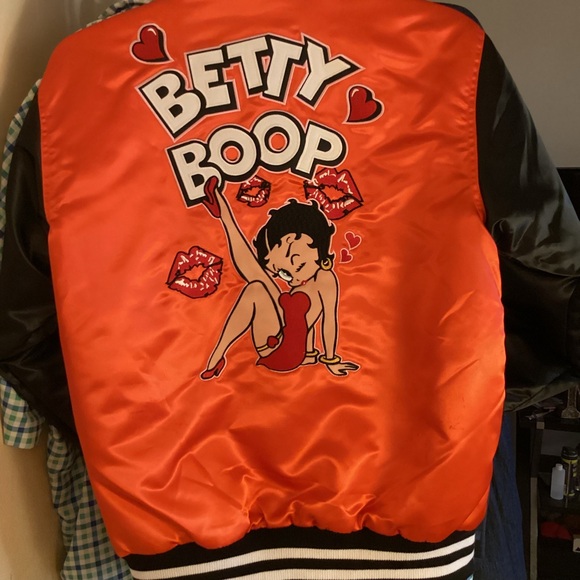 Betty Boop Jacket - Orange & Black - Picture 6 of 7